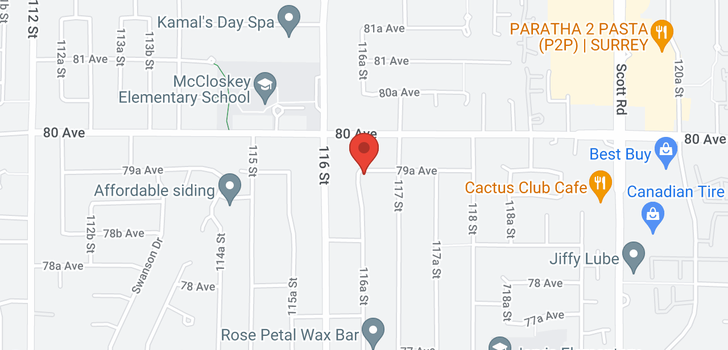 map of 11670 79A AVENUE